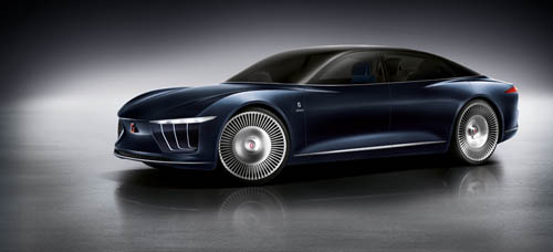 The Gea concept car presented at the 85th Geneva International Motor Show by LG collaborating with top automotive design studio Italdesign Giugiaro.