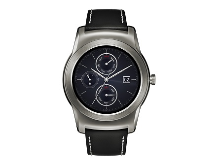 Front view of LG Watch Urbanes in silver color
