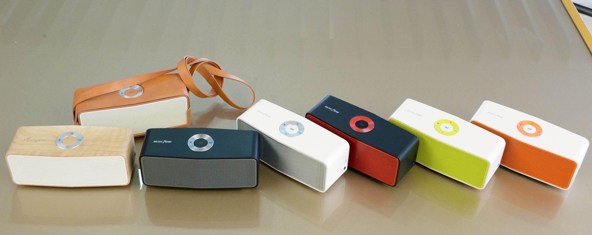 The seven color variations of the LG Music Flow P5
