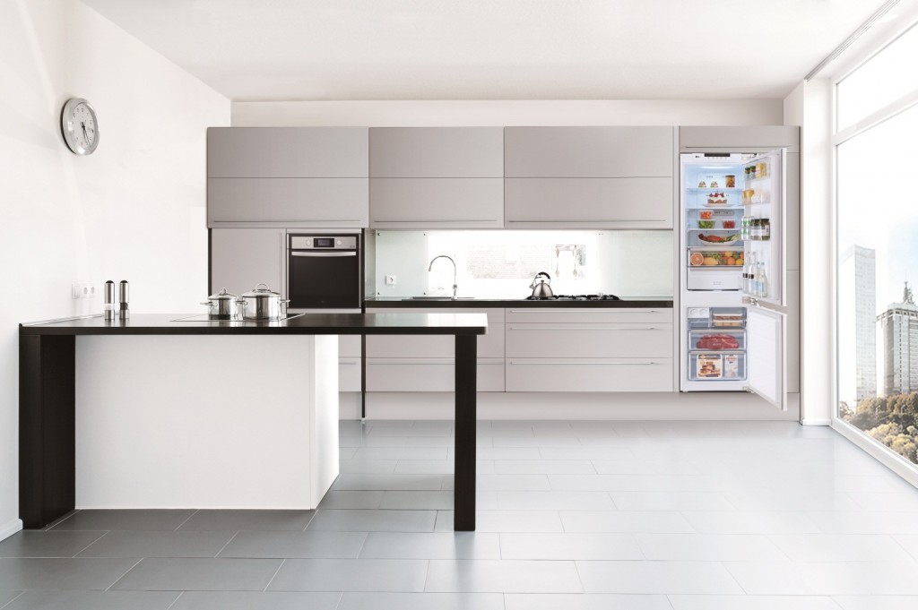 LG Studio line-ups, including oven, refrigerator, dishwasher, induction and gas cooktop, and Speed Oven featured in a kitchen.