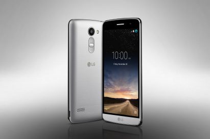 The front and back view of the LG Ray in Silver