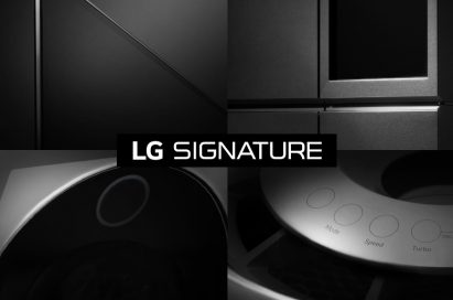 A promo shot of LG SIGNATURE’s high-end offerings, with stylish close-ups that show off their brilliant designs.