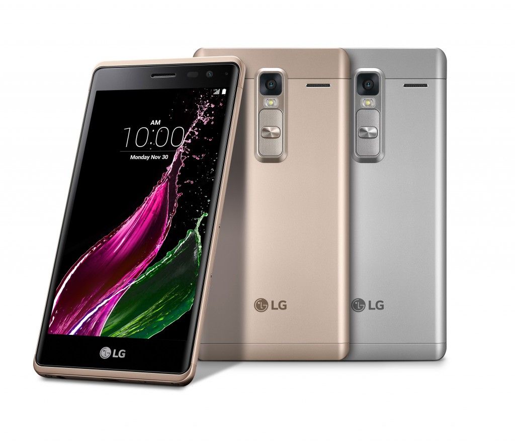 The front and back view of the LG Zero in Gold and Silver