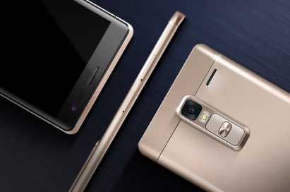 The front, side and back view of the LG Zero in Gold