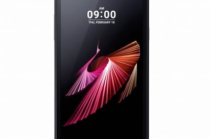 The front view of the LG X screen in Black