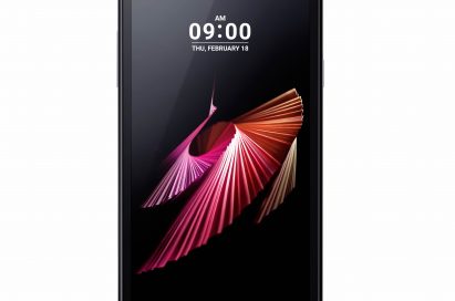 Front view of the LG X screen in Black