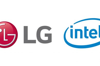 The logo of LG Electronics and Intel to commemorate a new partnership toward 5G TELEMATICS TECHNOLOGY FOR NEXT GENERATION CARS