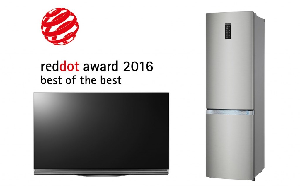 Red Dot’s prestigious Best of the Best award recipients, LG Electronics’ 4K OLED TV (model 65E6) and Bottom-Freezer Refrigerator (model GA- B489SADN/GA-B489TADN).