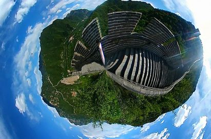 A 360-image taken on LG 360 CAM at the Great Wall of China
