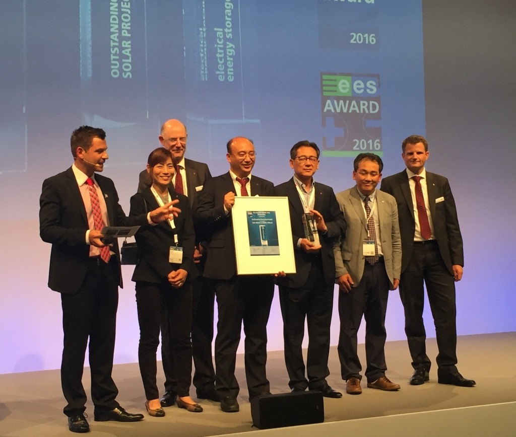 LG receives its third consecutive Intersolar Award for its new innovative NeON™ 2 BiFacial solar module at Intersolar Europe 2016, Munich, Germany.