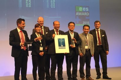 LG receives its third consecutive Intersolar Award for its new innovative NeON™ 2 BiFacial solar module at Intersolar Europe 2016, Munich, Germany.