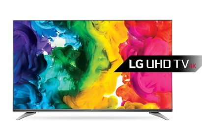 A front view of LG RGBW 4K UHD TV
