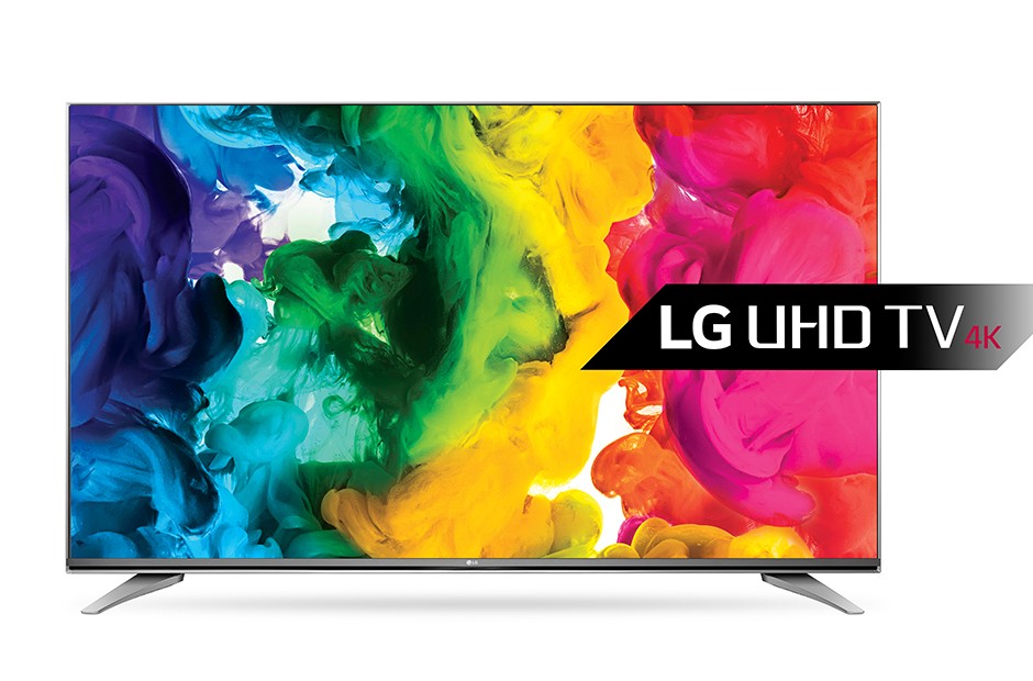 A front view of LG RGBW 4K UHD TV.