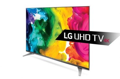 A right-side view of LG RGBW 4K UHD TV