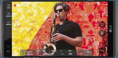 LG V20 capturing hi-fi video of musician with 24-bit lossless audio at 48 kHz LPCM