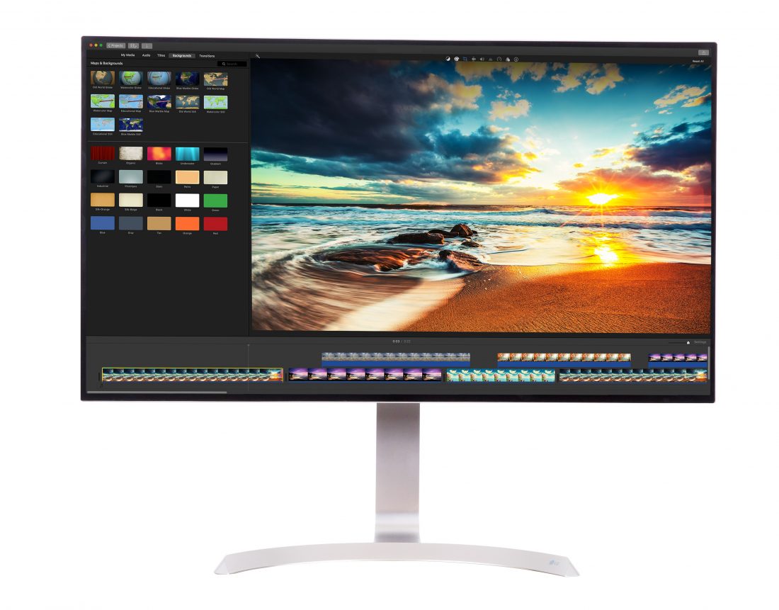 Front view of LG's HDR-compatible 32-inch UHD 4K monitor (model 32UD99)
