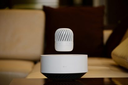 The LG Levitating Portable Speaker model PJ9