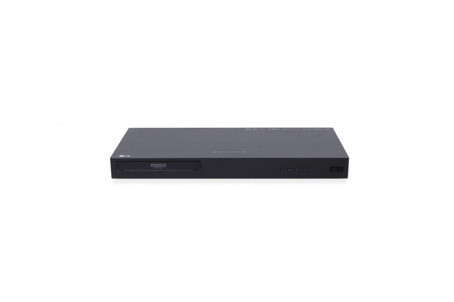 Front view of the LG UP970 Ultra HD Blu-ray player