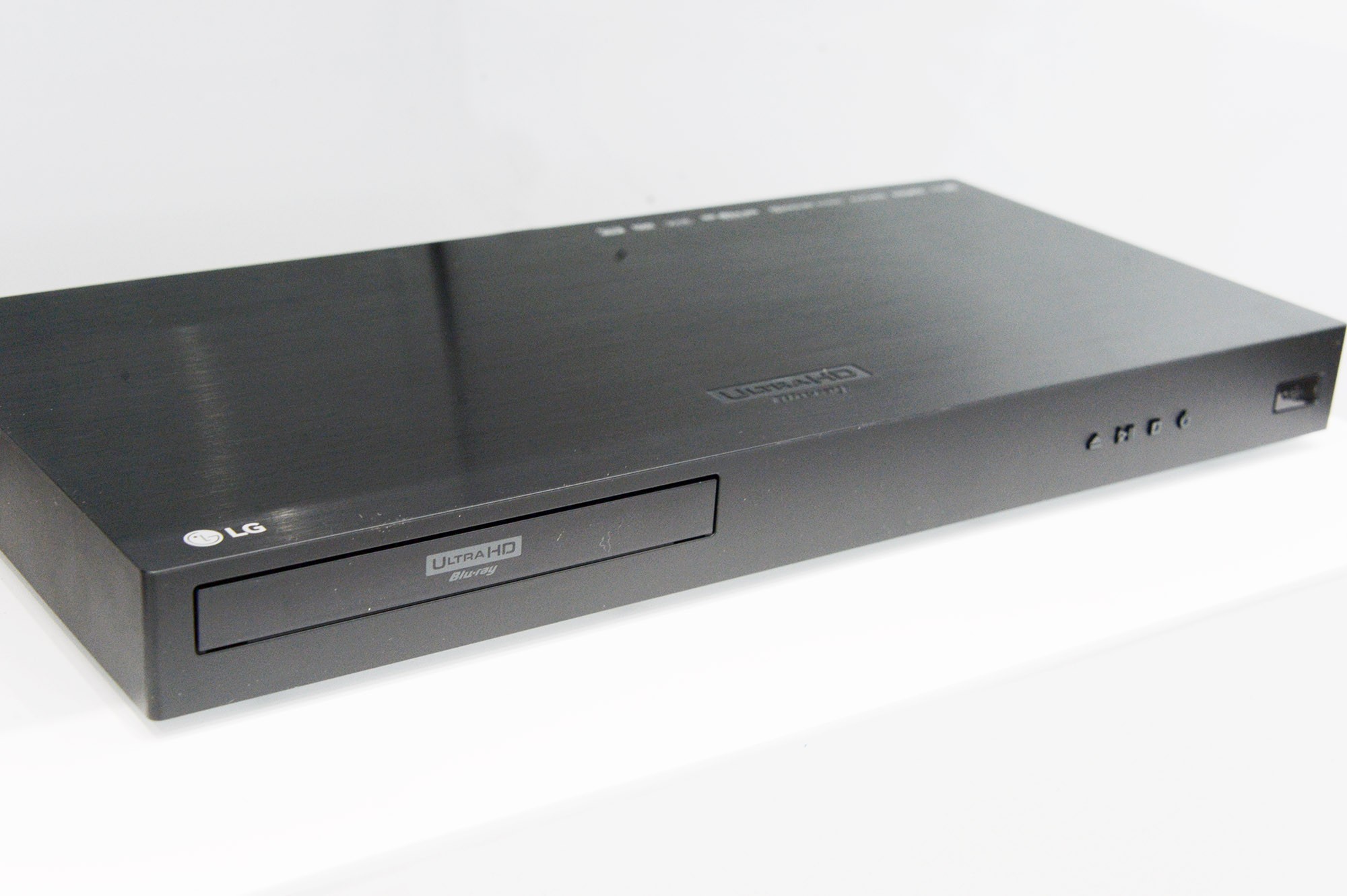 A close-up look of LG UP970 Ultra HD Blu-ray player