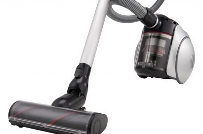 Close-up view of the LG CordZero Canister vacuum cleaner seen from a 15-degree angle