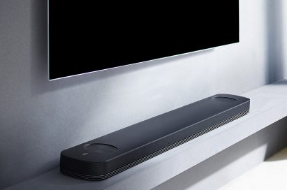 Side view of LG SoundBar model SJ9