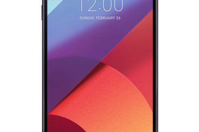 The front view of the LG G6 in Astro Black