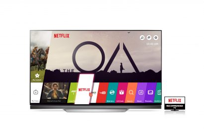 A Netflix Recommended LG TV launching the Netflix app