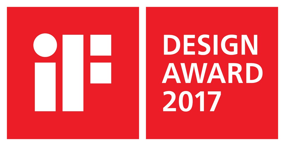 The logo of the iF Design Award 2017, with LG receiving a record-breaking 30 awards.