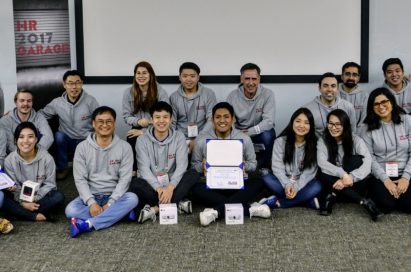 International students participating in LG’s HR Garage Program sit for a group photo