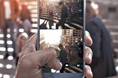 A person taking a Snap Shot of a man juggling with the LG G6’s Square Camera Mode