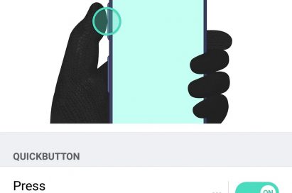 A screenshot of the LG X venture’s QuickButton customization setting