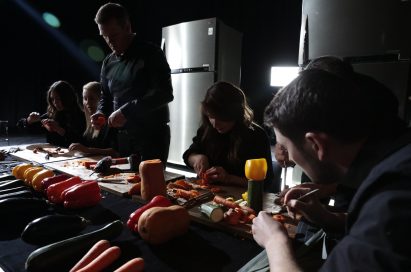 A group of London Vegetable Orchestra musicians incredibly transform vegetables which have been stored in LG refrigerators into musical instruments.