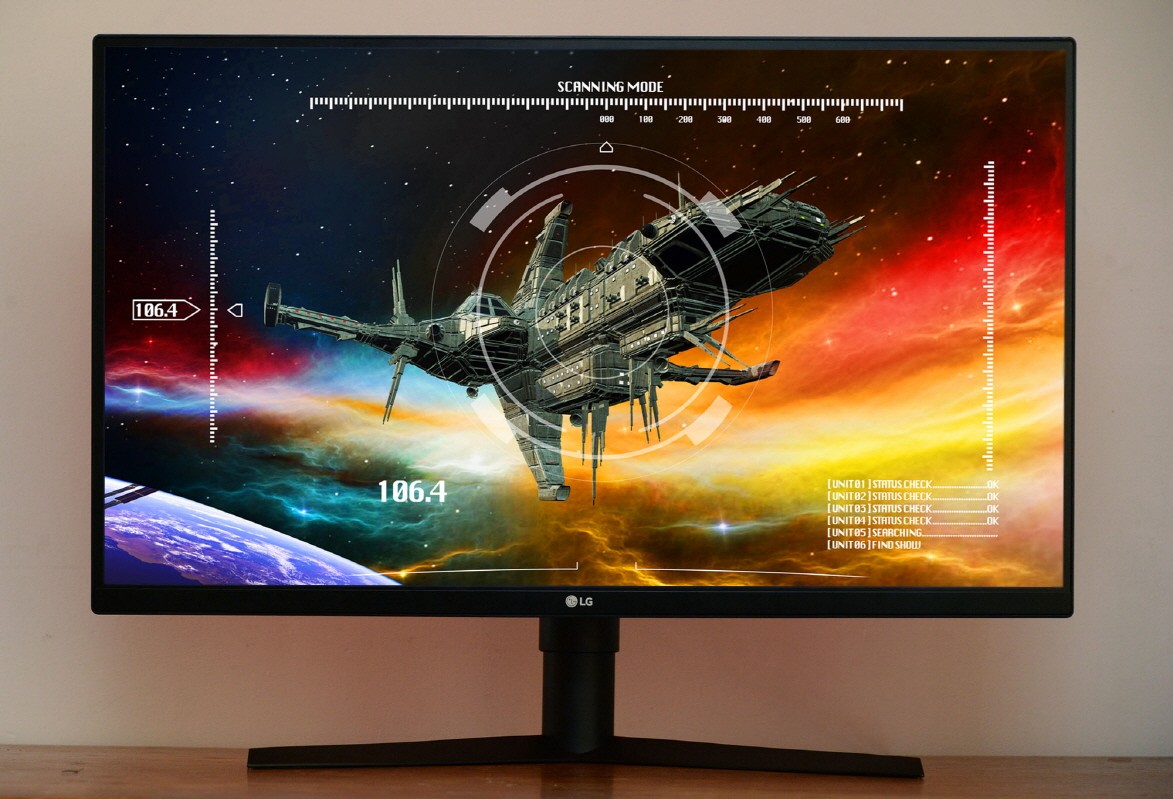 Front view of the LG GK monitor model 32GK850