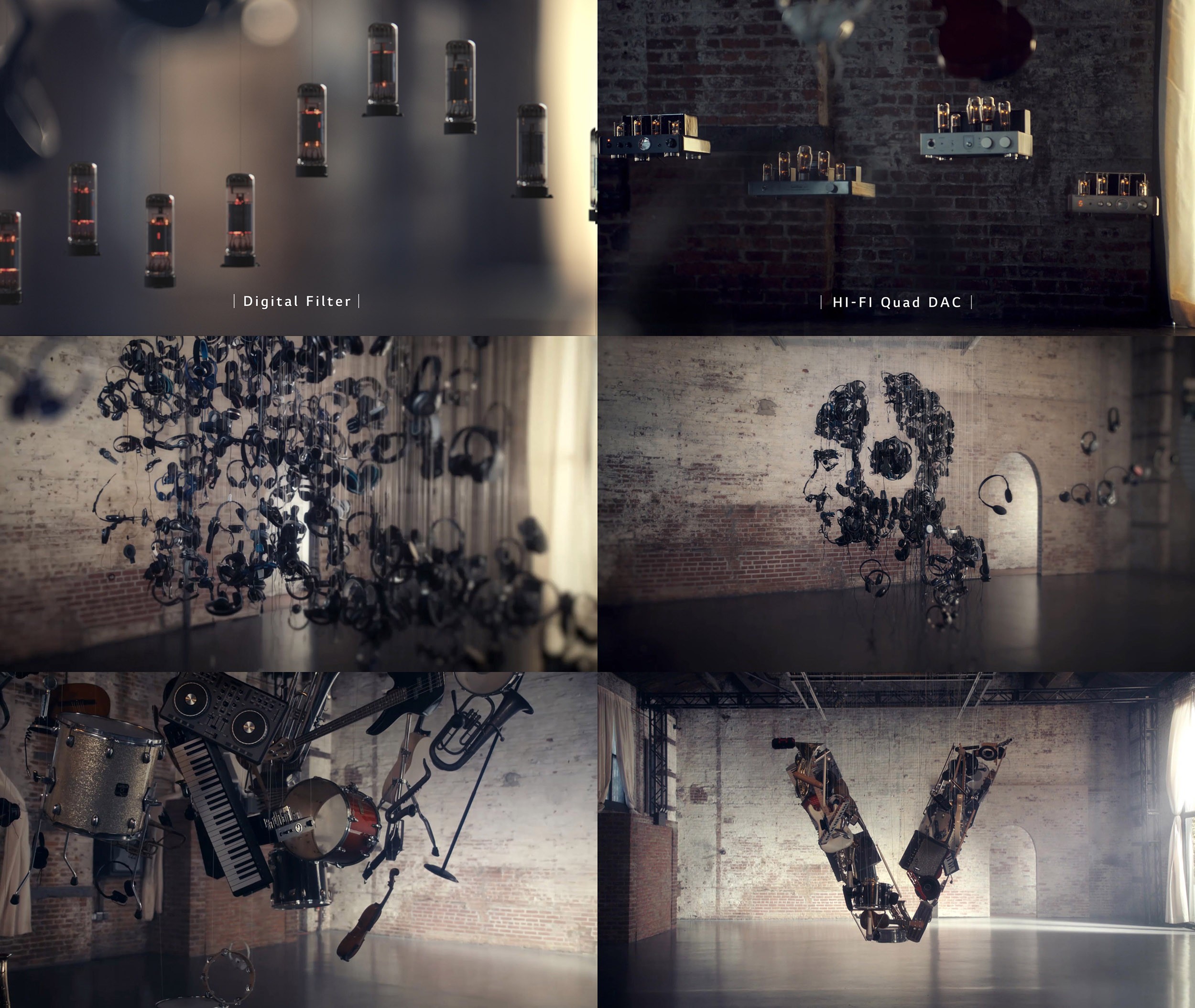 Screenshots taken from a video about LG Electronics’ collaboration with artist Michael Murphy to show off the LG V30’s rich multimedia capabilities using kinetic art