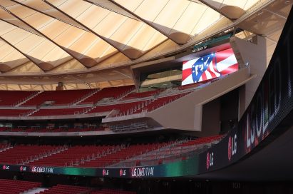 A closer look at LG’s signage at Atletico de Madrid’s stadium