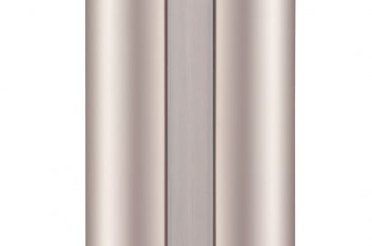 Front view of LG DUALCOOL ThinQ™ Stand Inverter air conditioner with vents closed