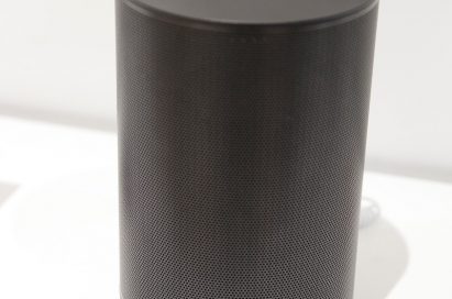 Front view of the LG ThinQ WK7 Wireless Smart Speaker with built-in Google Assistant