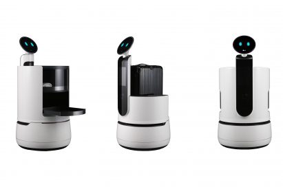 Image of CLOi robot lineup: Serving Robot, Porter Robot and Shopping Cart Robot