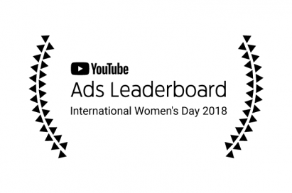 The logo of YouTube Ads Leaderboard for International Women’s Day 2018