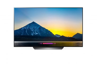 Front view of the AI-enabled LG OLED B8