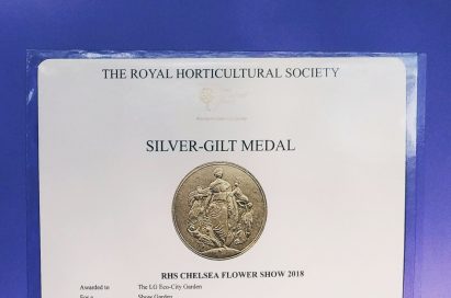 The Silver-gilt Medal awarded to LG Eco-City Garden at RHS Chelsea Flower Show 2018