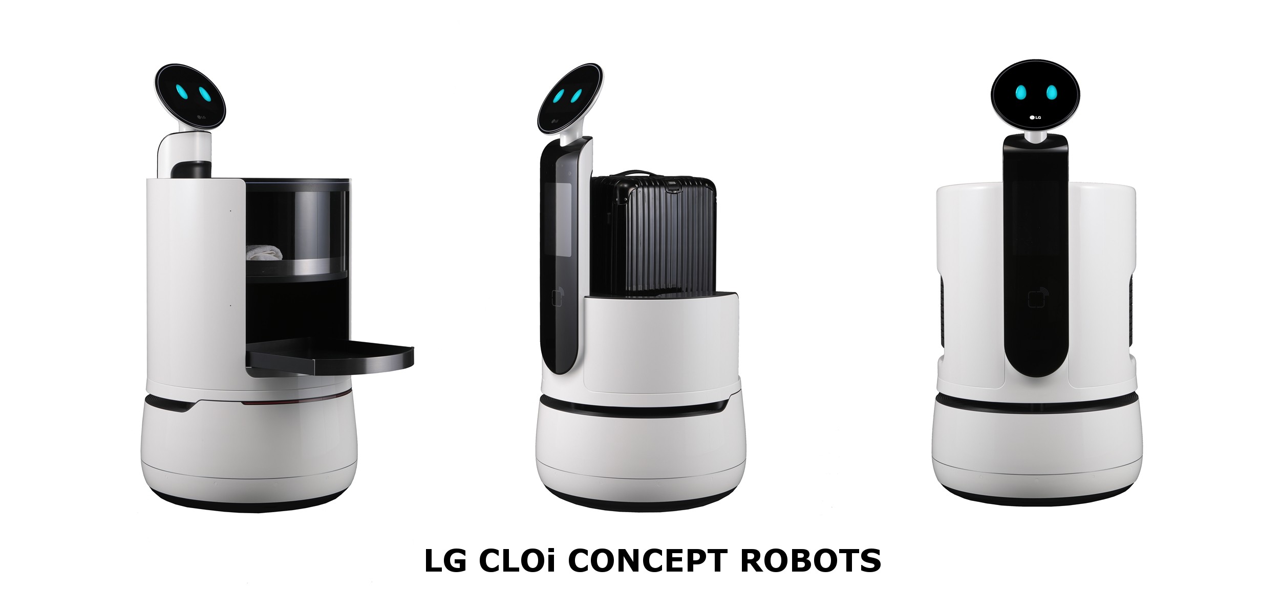 Image of LG CLOi concept robots.