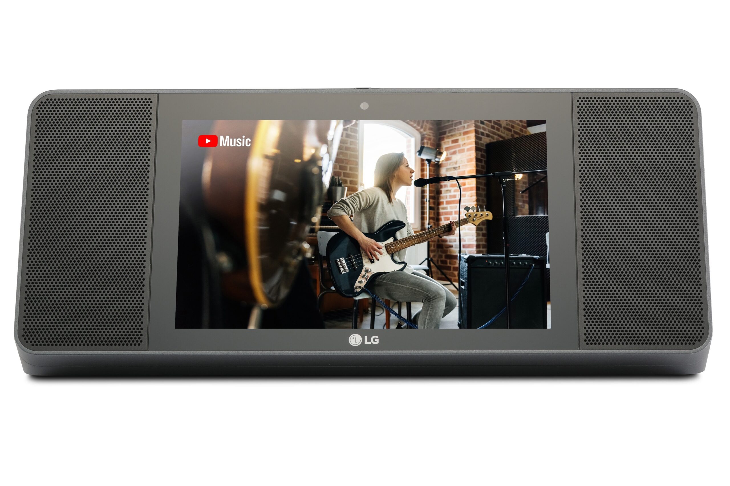 A front view of LG XBOOM AI ThinQ WK9