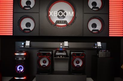 The LG XBOOM display zone with every product in the lineup