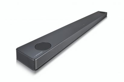 A left-side view of LG Soundbar model SL10YG