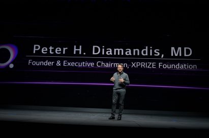 Dr. Peter Diamandis, founder of the XPRIZE Foundation, delivers the keynote address.