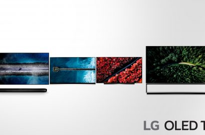 A front view of LG OLED TV models W9, E9, C9, Z9