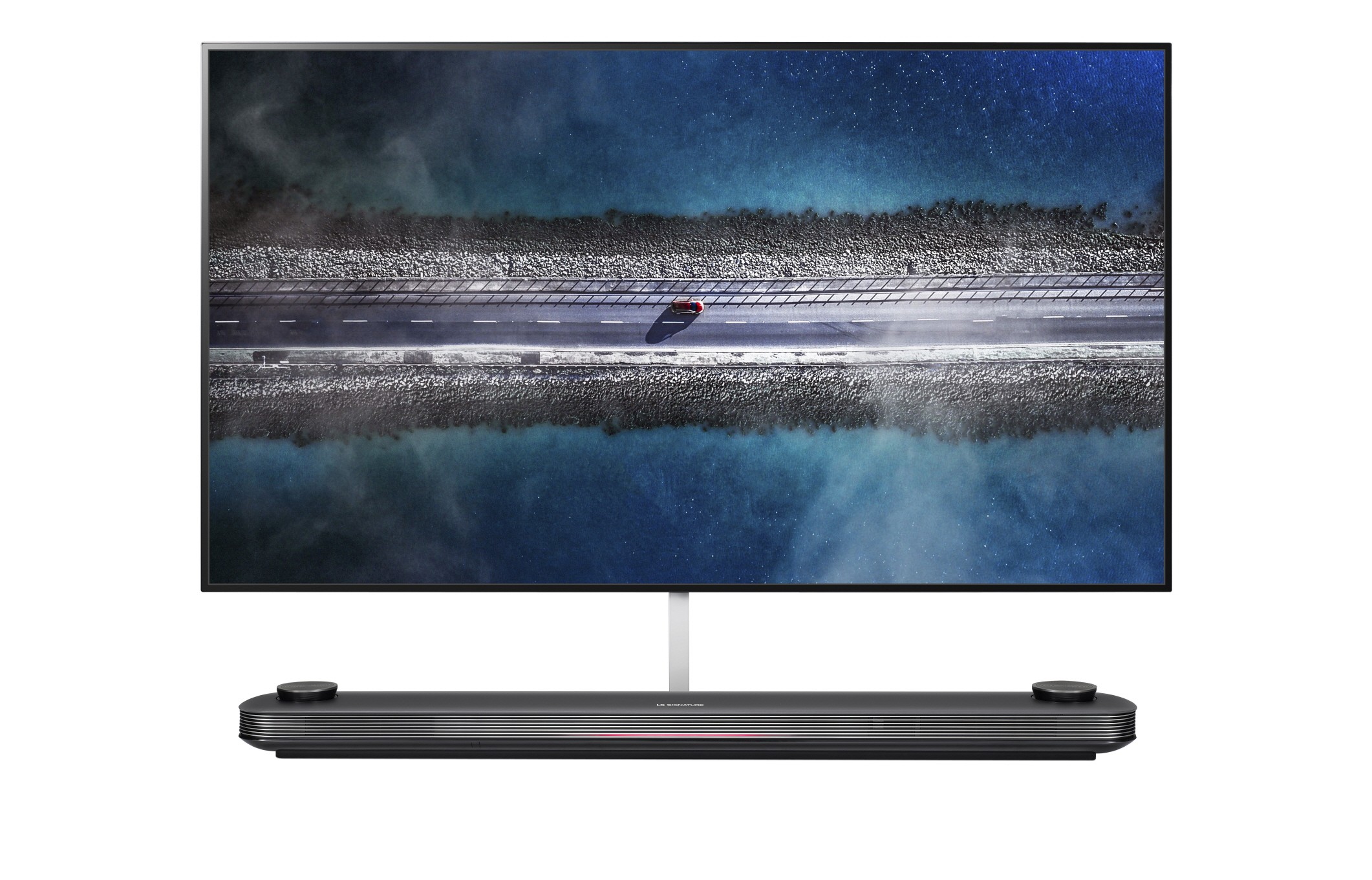 A front view of LG OLED TV W9.