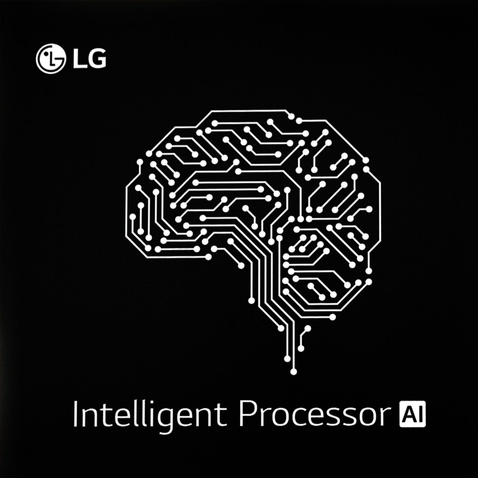 The logo of LG’s Intelligent Processor AI Chip.