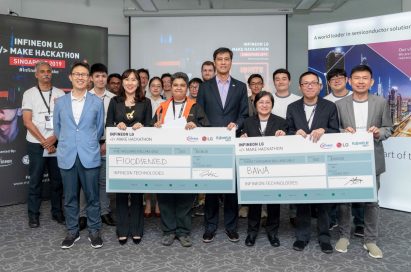 Delegates from Infineon Technologies and LG Electronics at the inaugural event “Infineon LG Make Hackathon” in Singapore.